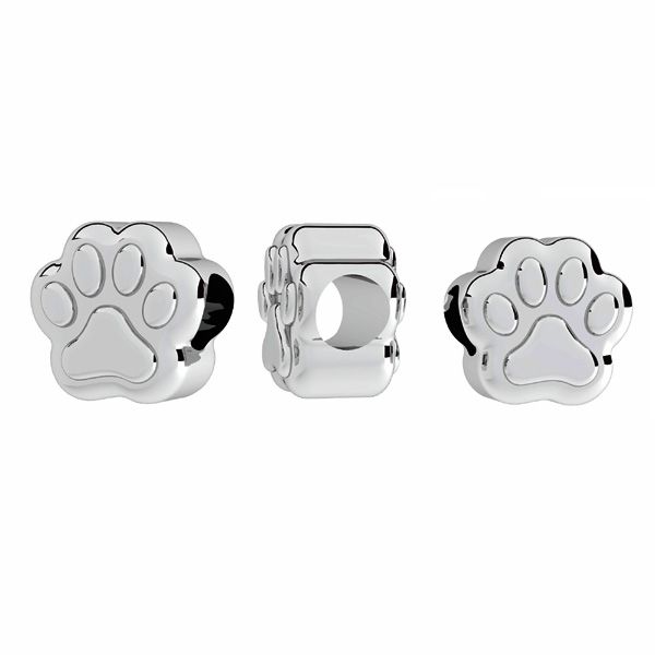 CREATCABIN 1 Box 90Pcs 15 Styles Dog Paw Charms Bulk Cat Animal Paw Prints  Pendants Alloy Enamel Chunk Glitter Hollow Beads for Jewelry Making Charms