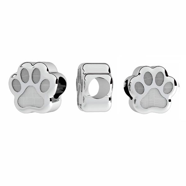 Dog paw beads pendant*sterling silver 925*BDS ODL-01033 10x10 mm