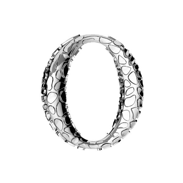 Snake skin oval pendant*sterling silver 925*ODL-01059 16x17 mm