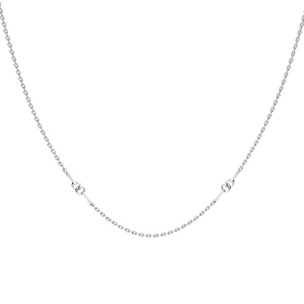 Necklace base, sterling silver 925, A 030 CHAIN 65 45 cm