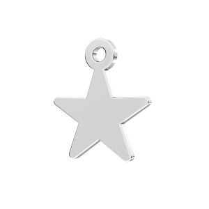 Star pendant*sterling silver*LKM-3192 - 0,40 9x10,3 mm
