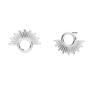 Sun earrings, sterling silver 925, KLS ODL-01087 9x12,5 mm