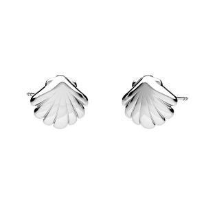 Shell earrings, silver 925, KLS ODL-01099 9,3x10,2 mm