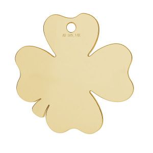 Clover pendant, AU 585 14K, LKZ-50240 - 0,30 18x18 mm