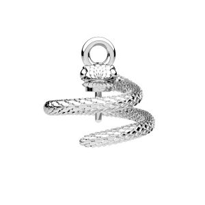 Snake pendant - setting for pearls*sterling silver 925*OWS-00235 9x13,2 mm