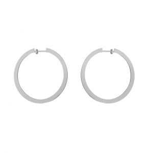 Circle stud earrings, sterling siver 925, KLS LKM-3243 - 0,80 39x40 mm