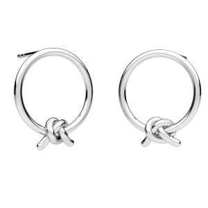 Knot earrings, sterling silver 925, KLS ODL-01077 15,5x17,5 mm