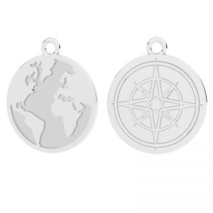 Round pendant - moon, resin base*sterling silver*ODL-01147 13,5x19,5 mm