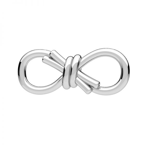 Infinity sign - rectangular pendant connector tag*sterling silver 925*ODL-01156 6,4x16,2 mm