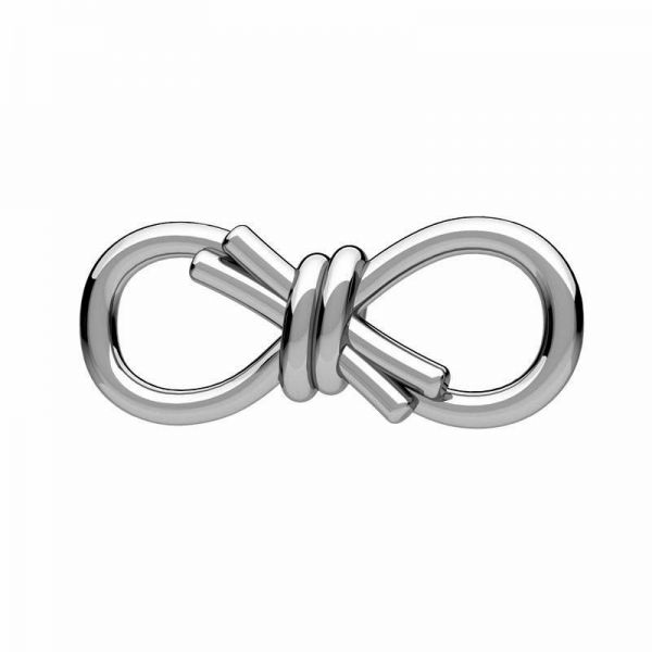 Infinity sign - rectangular pendant connector tag*sterling silver 925*ODL-01156 6,4x16,2 mm