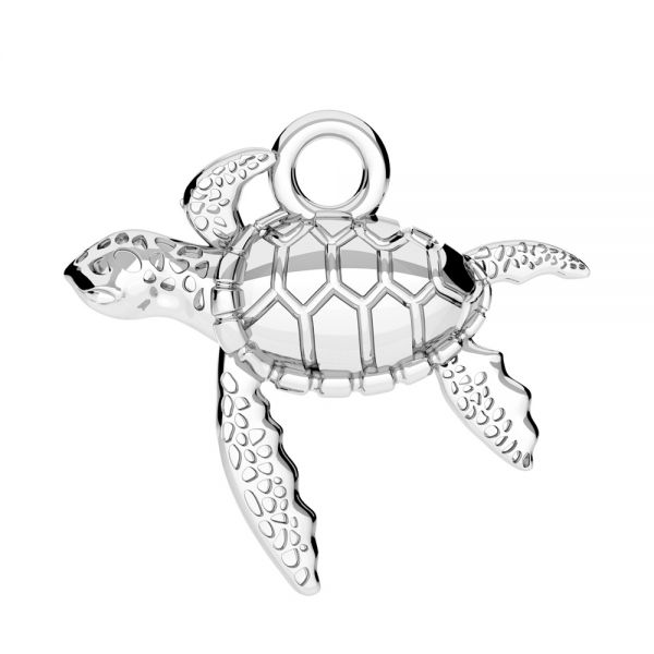Turtle pendant, sterling silver 925*ODL-01125 14,5x16 mm