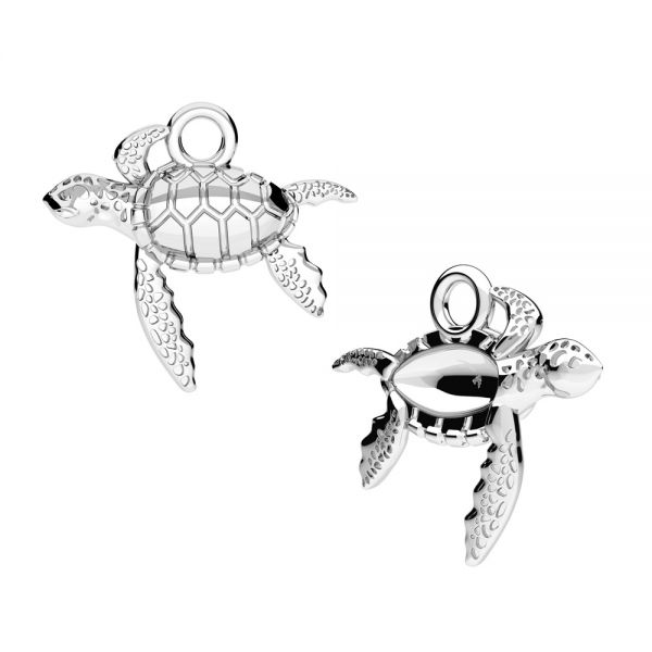 Turtle pendant, sterling silver 925*ODL-01125 14,5x16 mm