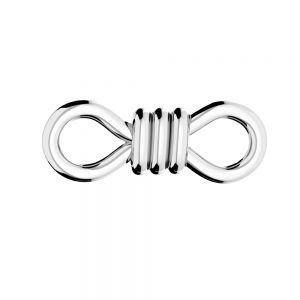Infinity sign - rectangular pendant connector tag*sterling silver 925*ODL-01168 4,8x13 mm