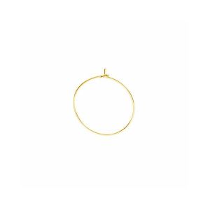 Wire beading hoops 15mm, AU 585 14K, SG - BZ 27 0,8x13,5 mm