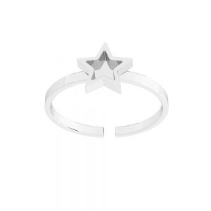 Star ring - universal size, resin base*sterling silver 925, U-RING ODL-01119 7x20 mm