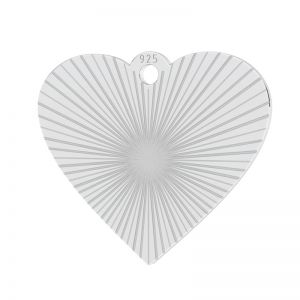 Heart pendant - LOVE, sterling silver 925, LKM-3251 - 0,50 13x15 mm