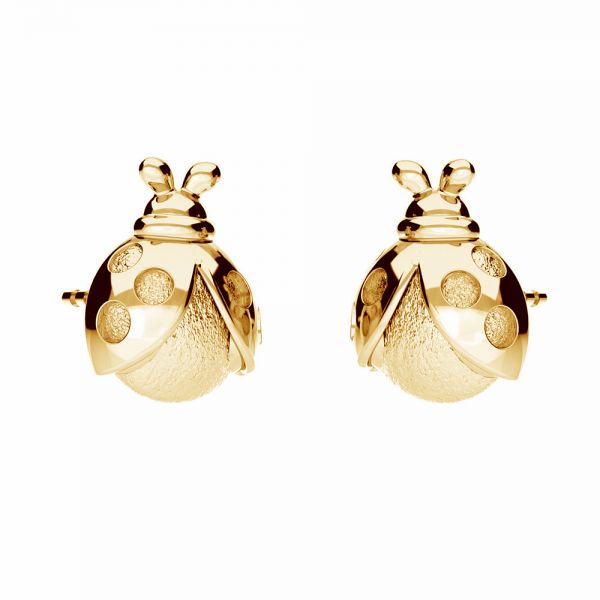 Ladybird earrings, sterling silver 925, KLS ODL-01153 7,2x10,6 mm
