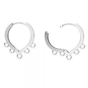 Leverback earrings, sterling silver 925*BZK ODL-01233 16,6x19,9 mm