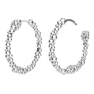 Diamond cut round hoop earrings 2 cm with clasp, sterling silver 925, KL-15D3 1,4x15,7 mm