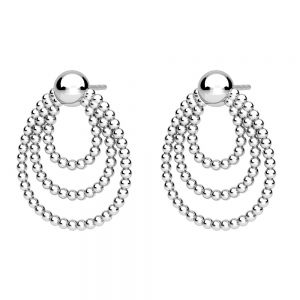 Balls earrings, sterling silver 925, KLS OWS-00433 17x21 mm