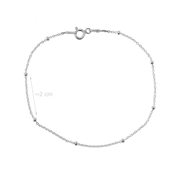 Anchor bracelet*sterling silver 925*A 030 PL 2,0 1x2 mm (2 cm) 17 cm