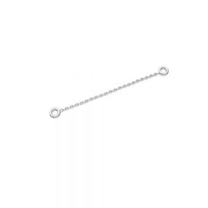 Short chain Anchor, earrings base*sterling silver 925*A 030 KC 0,8x1,57 - 45 mm
