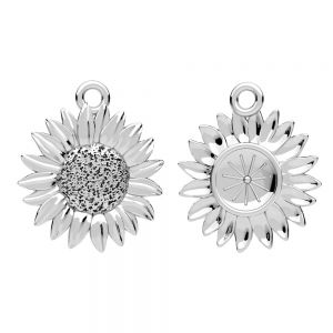 Sunflower pendant*sterling silver 925*ODL-01389 15x17,5 mm