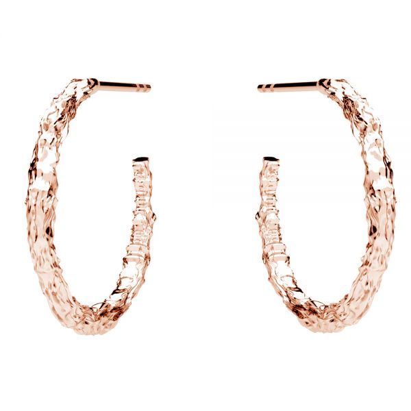 Semicircular earrings, sterling silver 925, KLS ODL-01310 20x20 mm