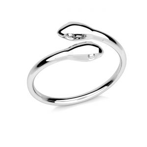 Snake ring - universal size, sterling silver 925, U-RING OWS-00336 7x19,5 mm