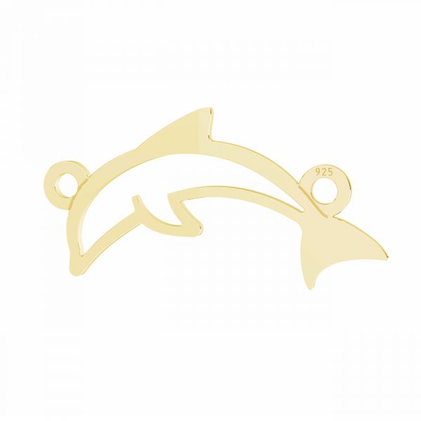 Dolphin pendant, sterling silver 925*LKM-2193 - 05 11,1x22,1 mm