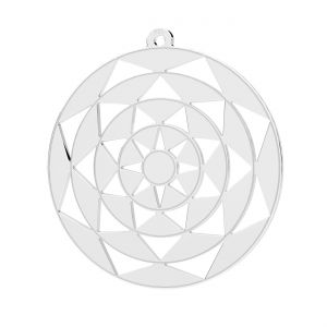 Mandala pendant, sterling silver, LKM-3306 - 0,50 26x28 mm
