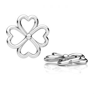 Heart pendant connector*sterling silver 925*OWS-00489 15,4x15,4 mm