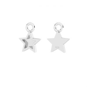 Star pendant, resin base*sterling silver*CON-1 ODL-01119 7x11 mm