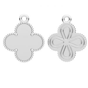 Clover pendant, resin base*sterling silver*CON-1 ODL-01333 15,2x18,1 mm