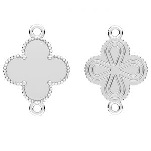 Clover pendant connector, resin base*sterling silver*CON-2 ODL-01332 15,2x21,2 mm