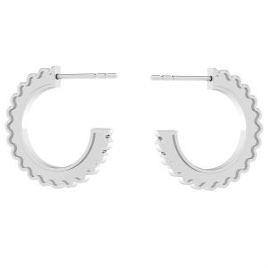 Circle stud earrings, resin base*sterling silver*KLS ODL-01291 20,1x20,4 mm (L+P)