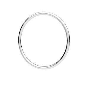 Round ring, sterling silver 925, OB 1x19,4 mm