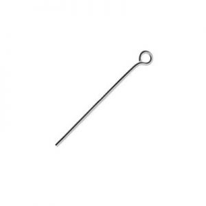  25mm headpins with hook, sterling silver 925, SZPO 0,65 - 25 mm