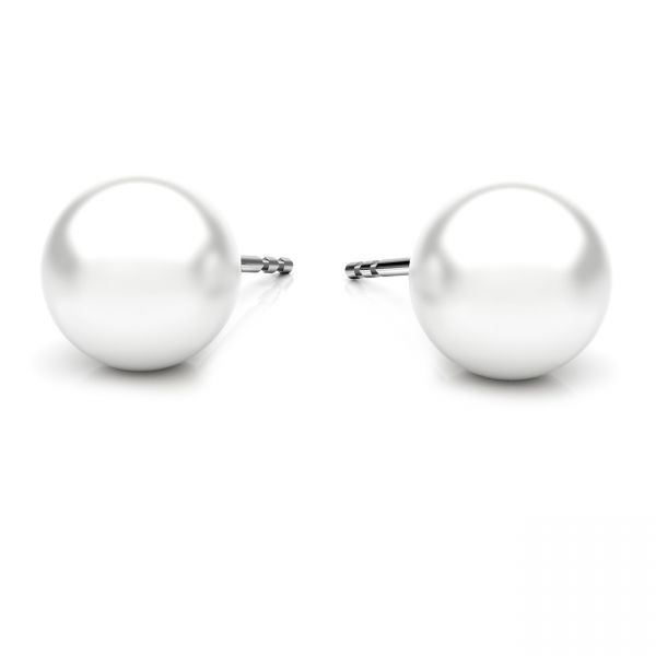 Post earring - pearl 8 mm, sterling silver 925, KLS-40 8x19,2 mm