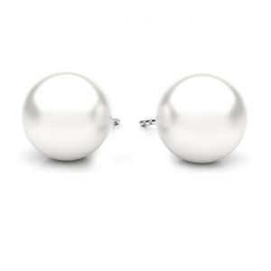 Post earring - pearl 10 mm, sterling silver 925, KLS-41 10x21,4 mm