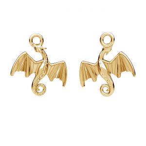 Dragon pendant*gold 585*ODLZ-00221 13x14 mm