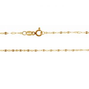 Gold chain with clasp, tags, gold 14K, SG-FBL 030 42 cm