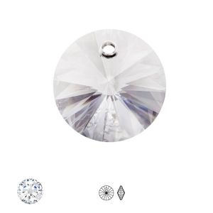 Round pendant, crystal 10mm with 1 hole, Rivoli Pend. 1H 10 Crystal, PRECIOSA