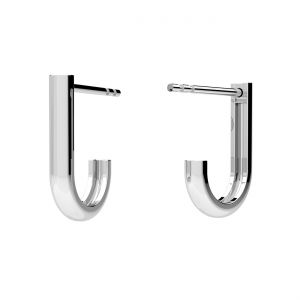 Stick stud earrings, sterling siver 925, KLS ODL-01412 2,2x13 mm