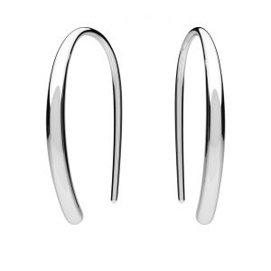 Drop earrings, sterling siver 925, KLS ODL-01384 2x20,7 mm