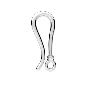 Wire hook/ dangle, sterling silver 925, BO ODL-01403 1,3x7x20 mm