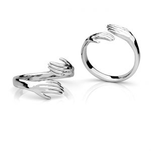 Hands ring - universal size, sterling silver 925, U-RING OWS-00589 2,8x16,2 mm