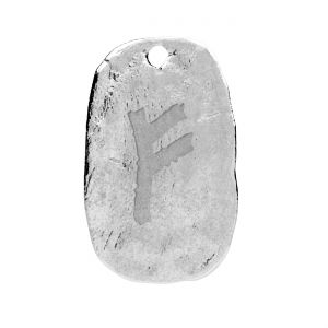 Viking pendant rune - Fehu*sterling silver 925*FEHU OWS-00555 10x15,2 mm