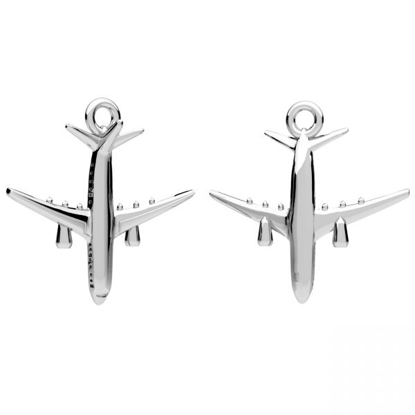 Pendant - plane, sterling silver 925, ODL-01411 18,3x19 mm