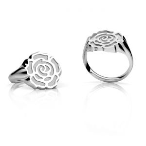 Ring rose flower, resin base*sterling silver 925*OWS-00311 2,3x13,4 mm R-15